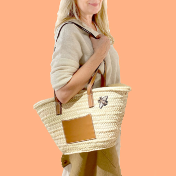 beach straw basket rosalie by maud fourier