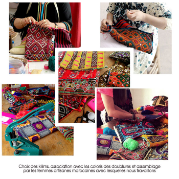 pochette kilim berbere recycle maud fourier