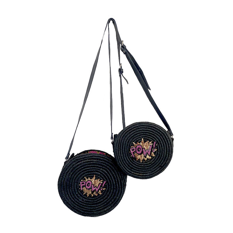 sac rond raphia cerises maud fourier