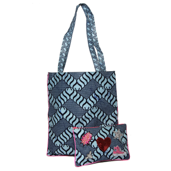 tote bag initiales wax coton maud fourier