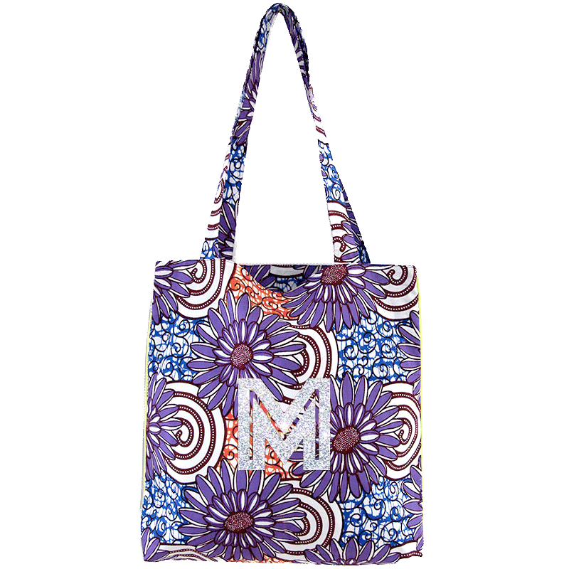 tote bag initiales wax coton maud fourier