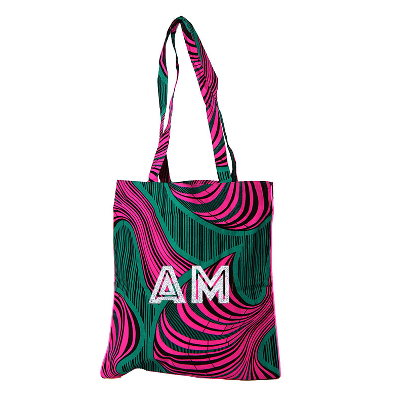 monogram wax printed cotton tote bag maud fourier