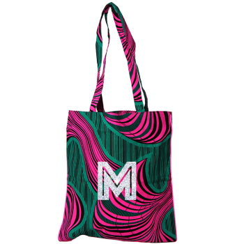 monogram wax printed cotton tote bag maud fourier