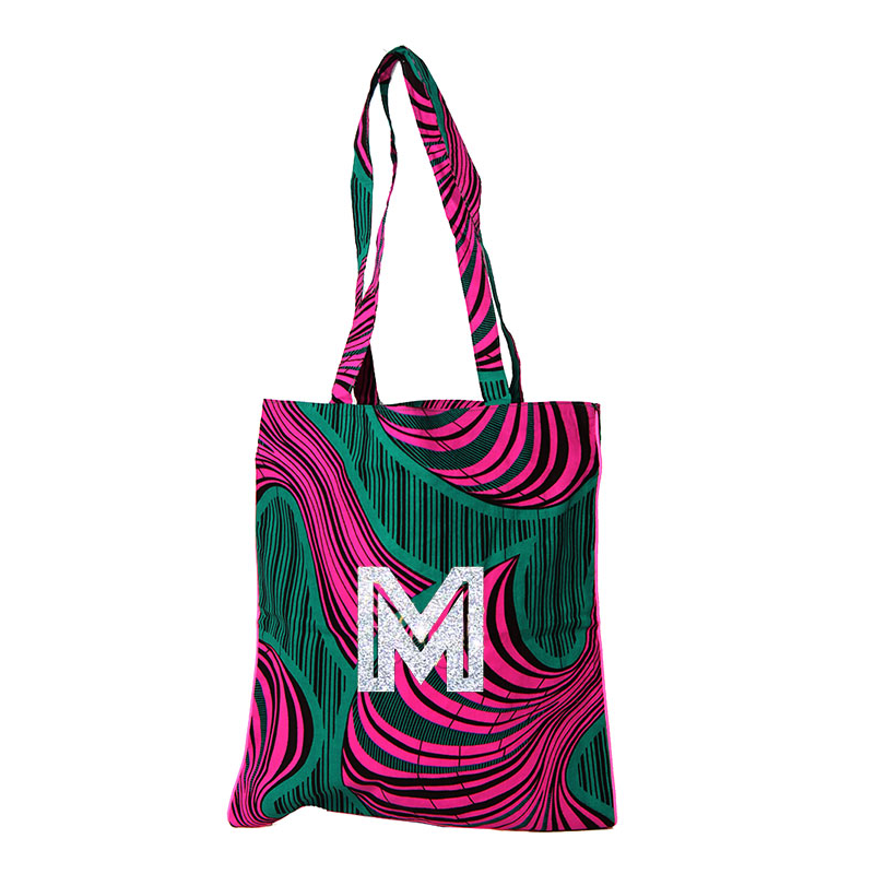 monogram wax printed cotton tote bag maud fourier