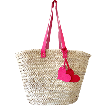 straw Basket and Lucky charm leather by maud fourier paris