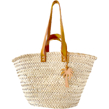 porte cle palmier cuir panier plage personnalise osier maud fourier