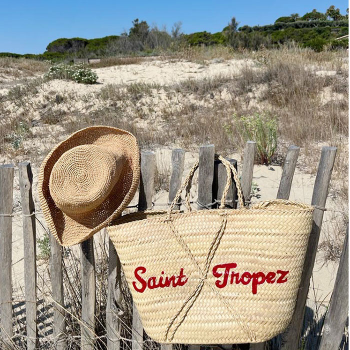 saint tropez beach straw basket