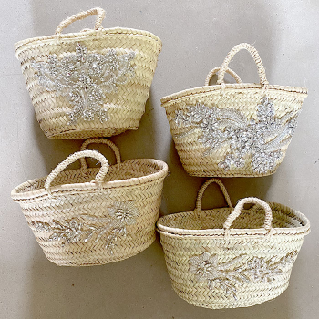 Mini Strass Straw Basket maud fourier