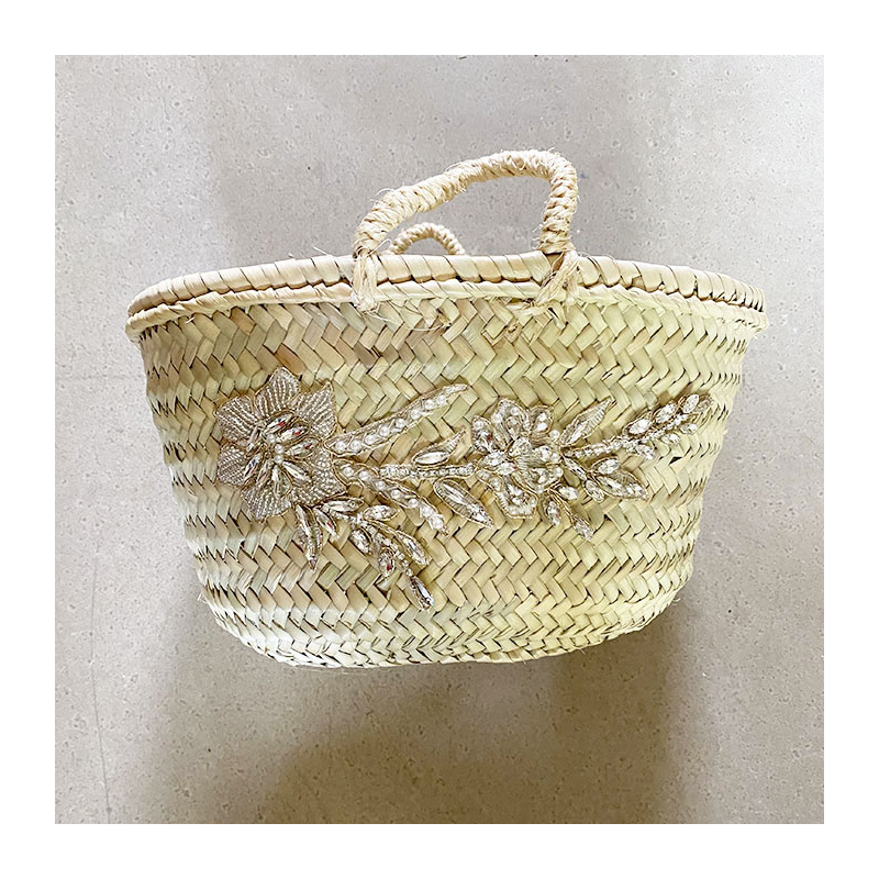 Mini Strass Straw Basket maud fourier