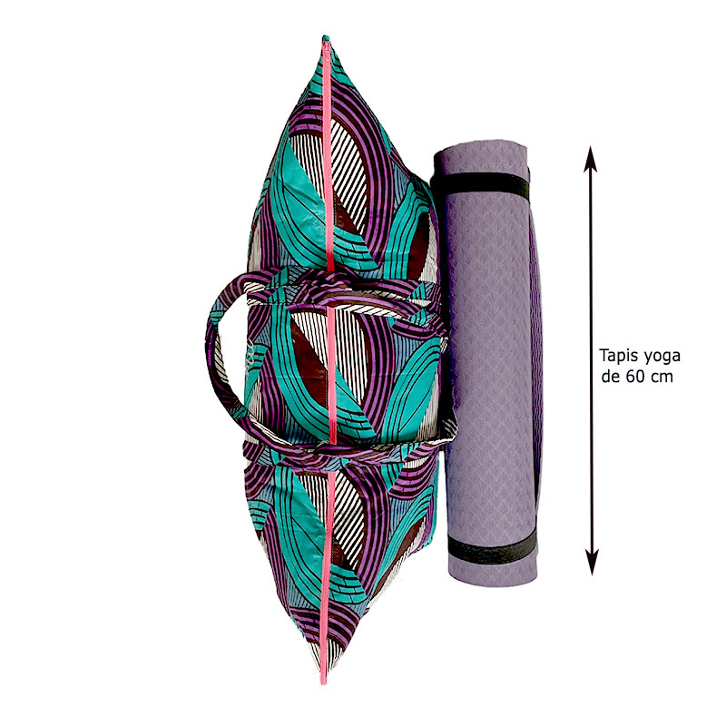 yoga mat bag printed cotton maud fourier