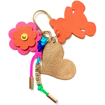 Flower Power leather key ring maud fourier