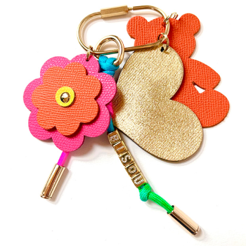 Flower Power leather key ring maud fourier