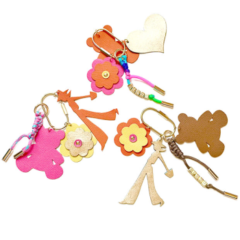 Flower Power leather key ring maud fourier