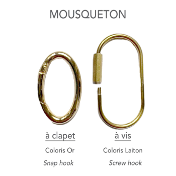 mousqueton porte cle lucky charm cuir maud fourier