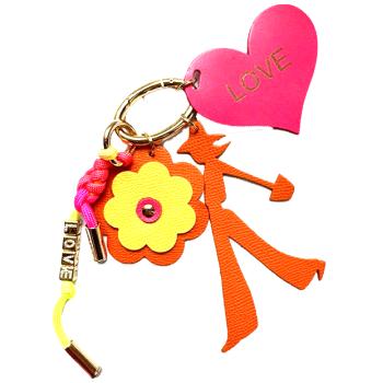 flower power lucky charm leather key ring maud fourier