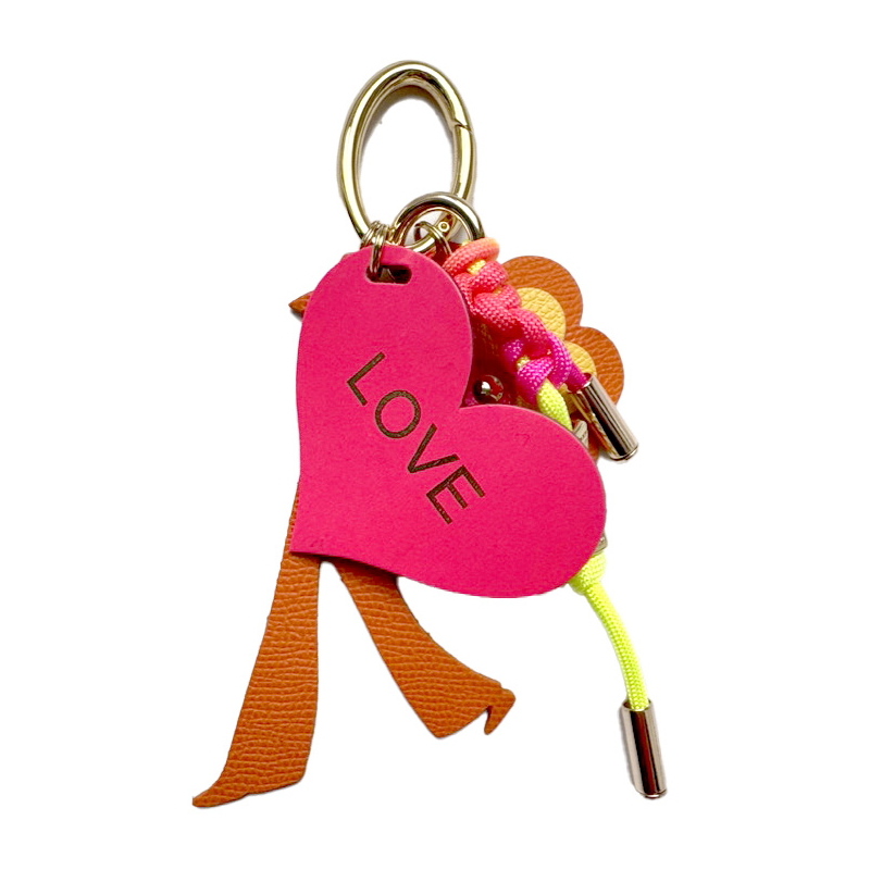 flower power lucky charm leather key ring maud fourier