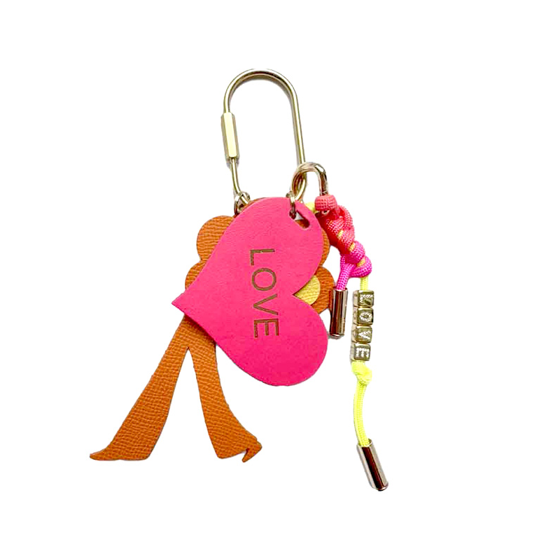 flower power lucky charm leather key ring maud fourier