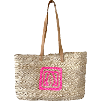 neon pink Ines de la Fressange Oak Leaf Basket Maud Fourier Paris