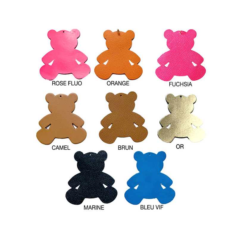 colors leather key ring Teddy bear maud fourier paris