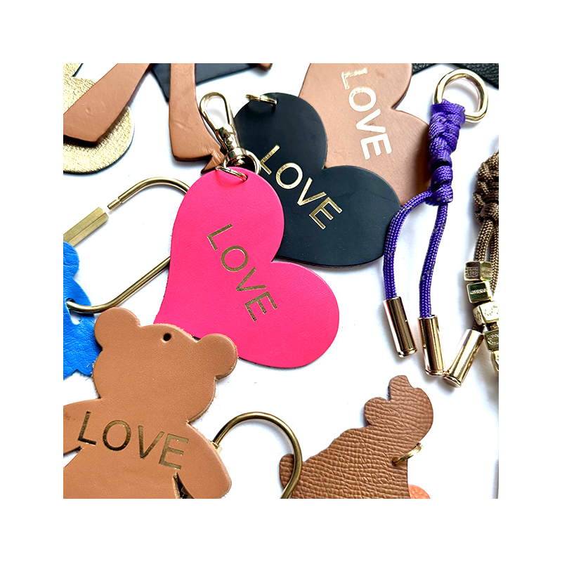 leather bags charm keychain love heart maud fourier