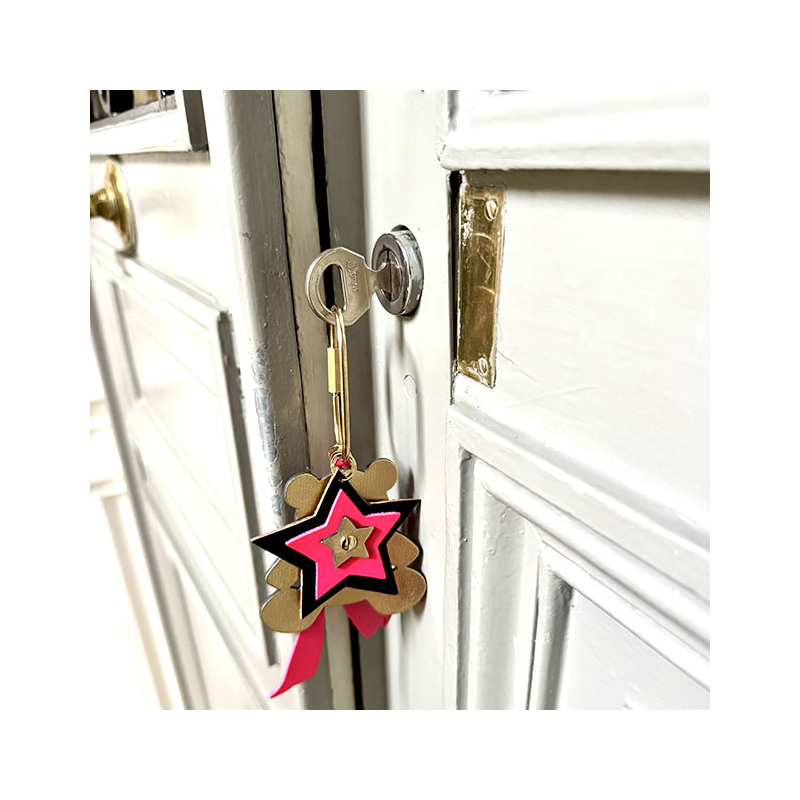 star leather bag key ring maud fourier