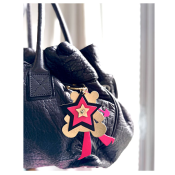 star leather bag key ring maud fourier