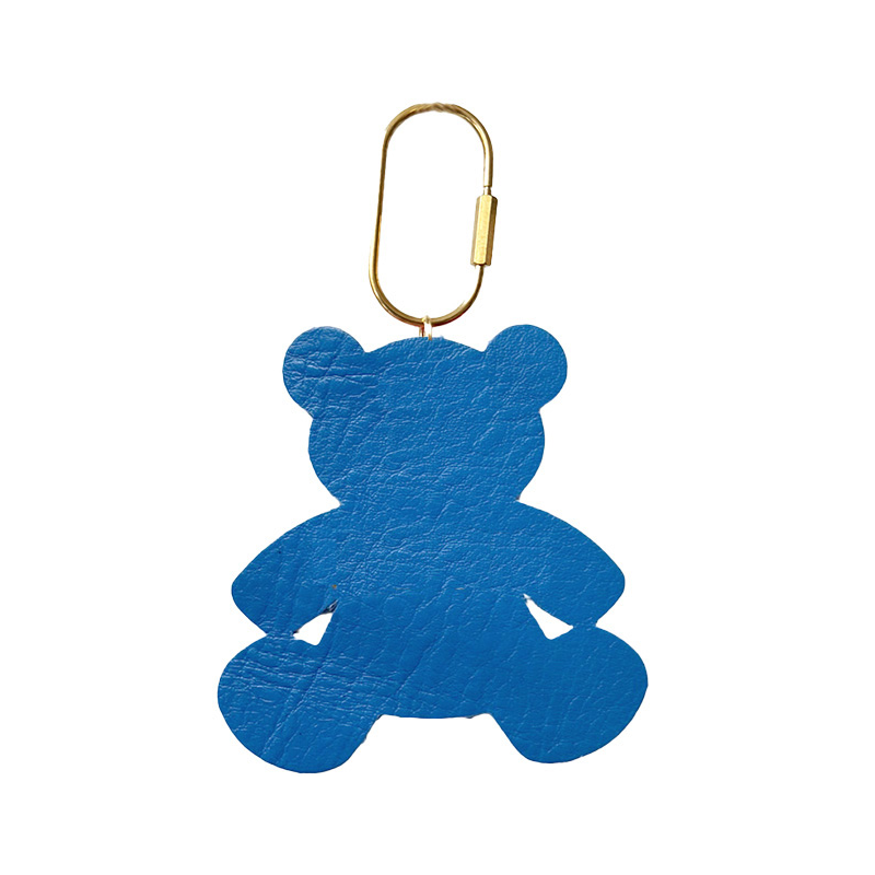 porte cle bijou de sac nounours cuir bleu maud fourier