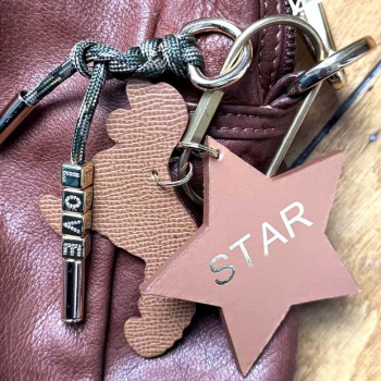 star bag charm in leather maud fourier paris