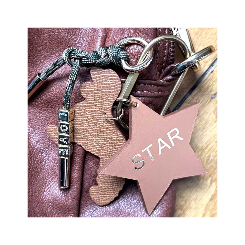 star bag charm in leather maud fourier paris