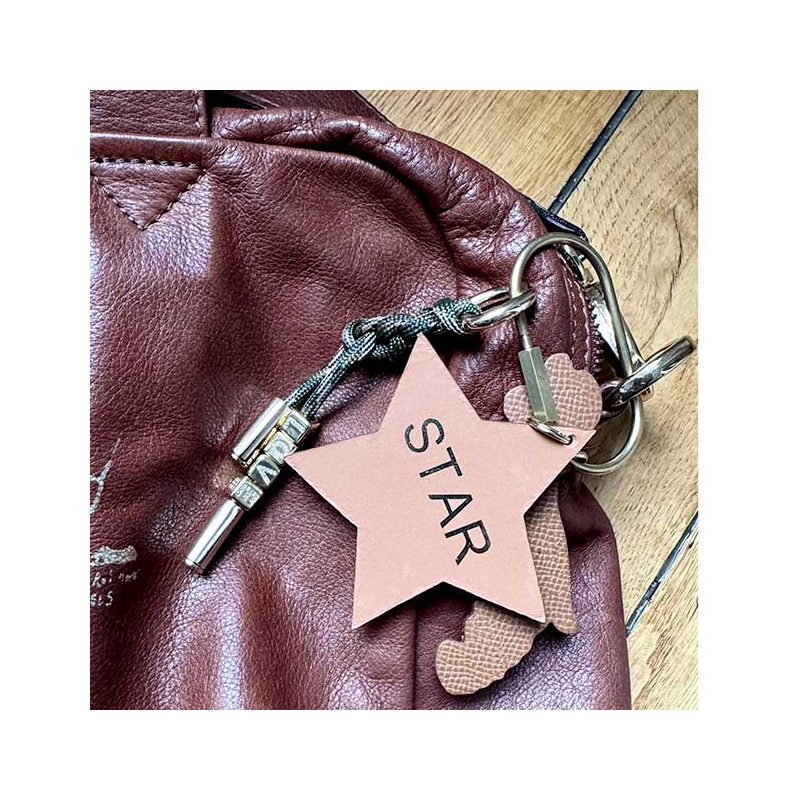 star bag charm in leather maud fourier paris