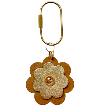 flower bag charm upcycled leather maud fourier