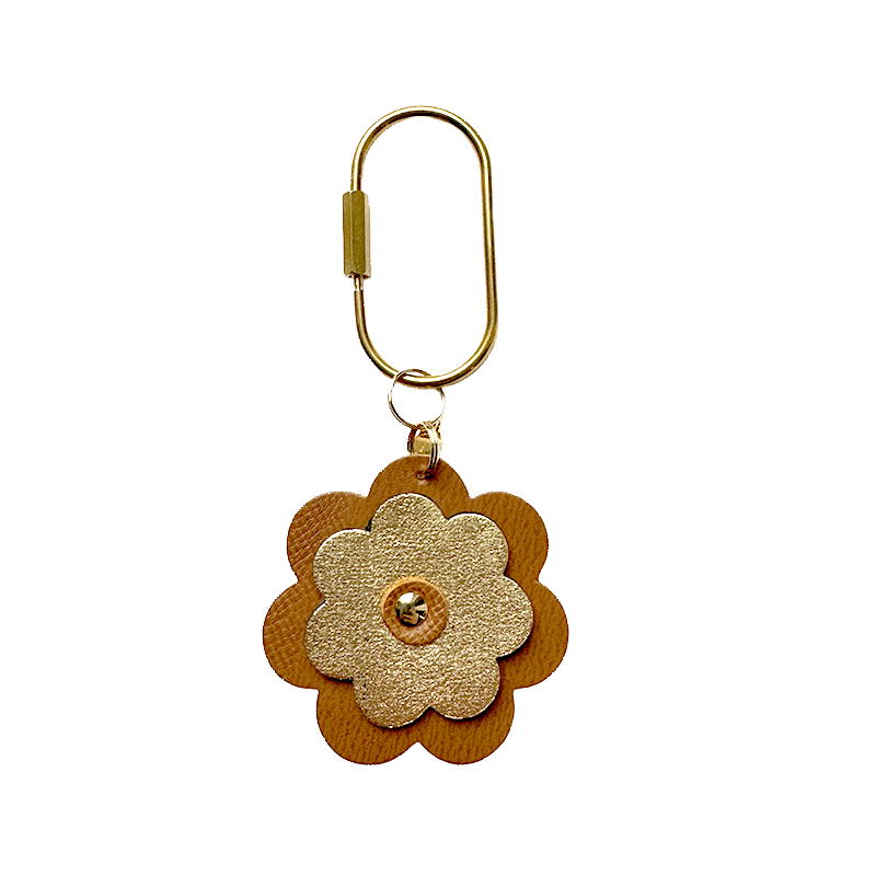 flower bag charm upcycled leather maud fourier