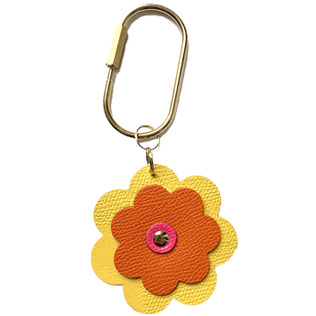 flower bag charm upcycled leather maud fourier