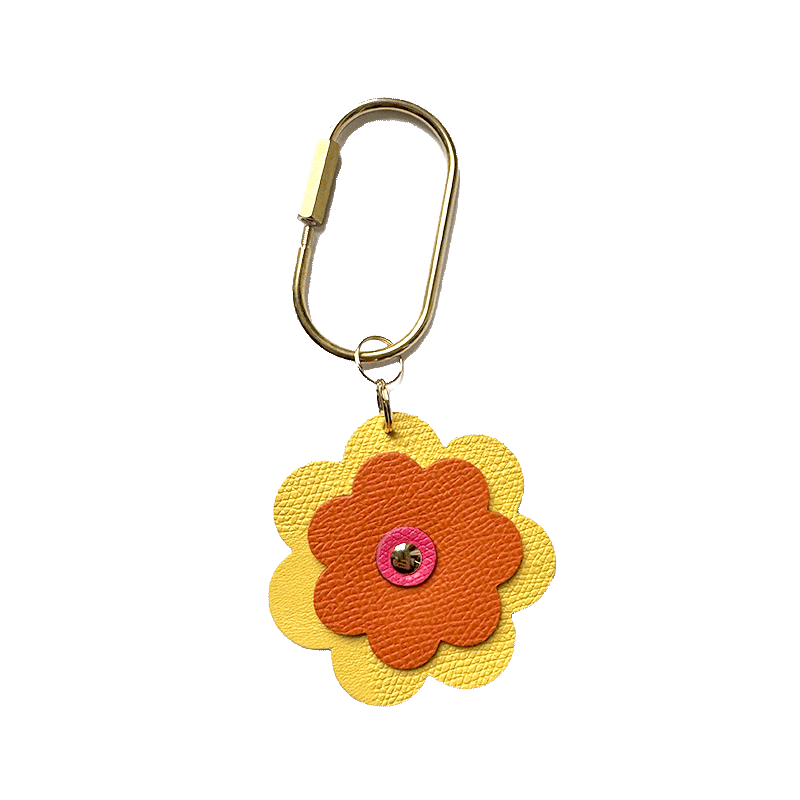 flower bag charm upcycled leather maud fourier