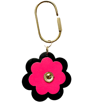 flower bag charm upcycled leather maud fourier