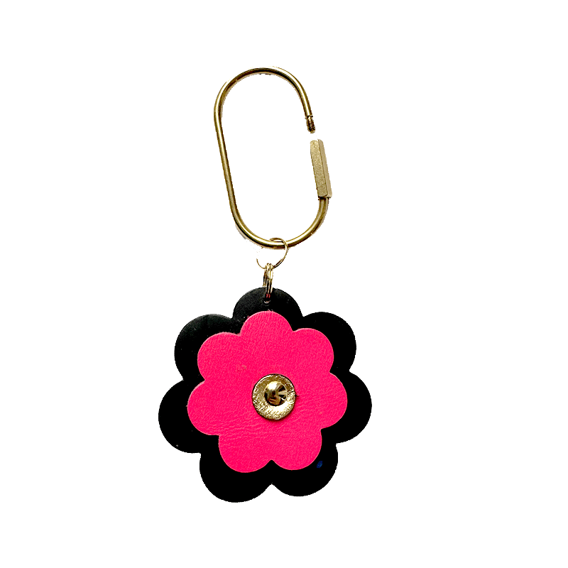 flower bag charm upcycled leather maud fourier