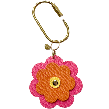 flower bag charm upcycled leather maud fourier