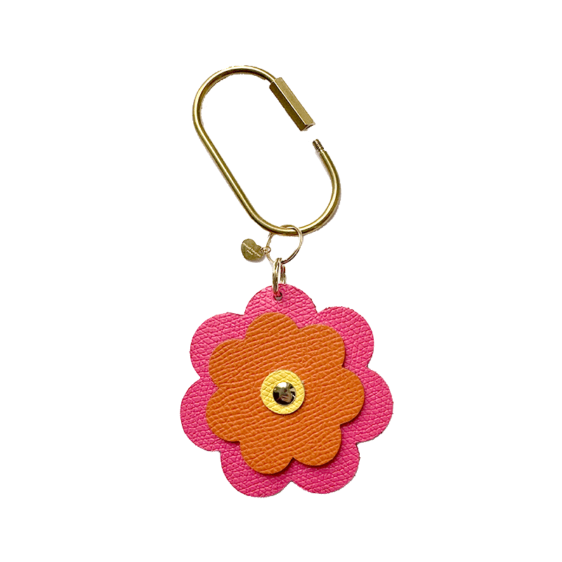 flower bag charm upcycled leather maud fourier