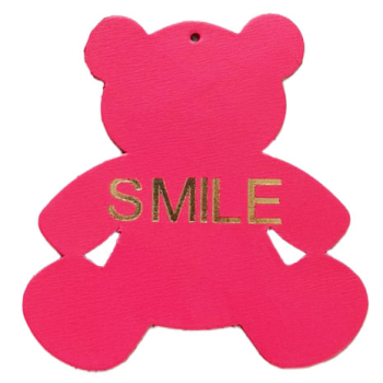 bijou de sac smile cuir rose fluo maud fourier