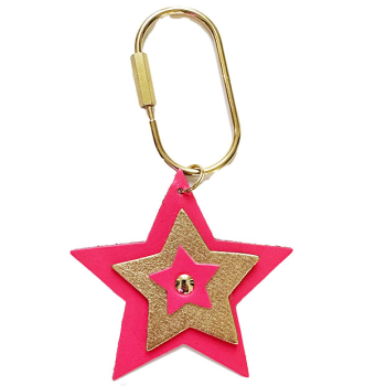 star leather bag key ring maud fourier