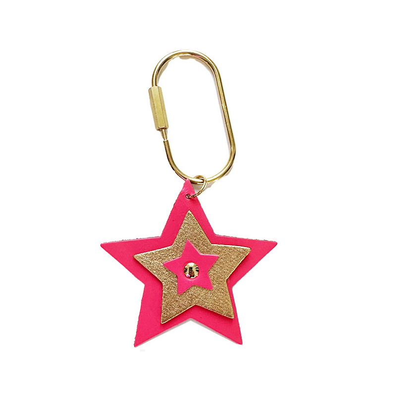 star leather bag key ring maud fourier