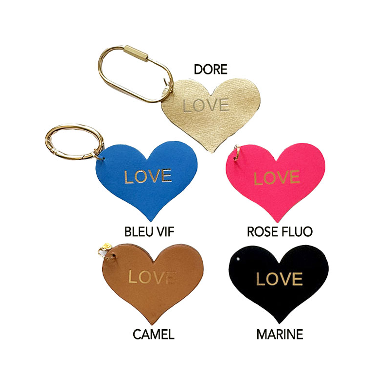 porte cle bijou de sac coeur cuir love maud fourier