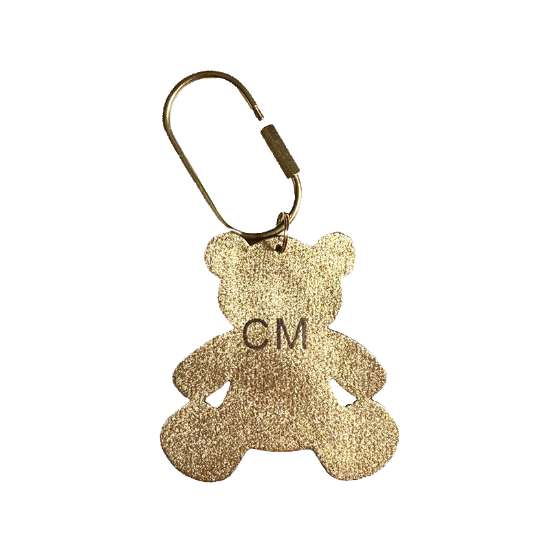 monogram leather key ring Teddy bear maud fourier